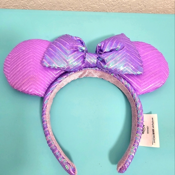 Pair of Official Disney Minnie Ears in pink and violet - Picture 2 of 8